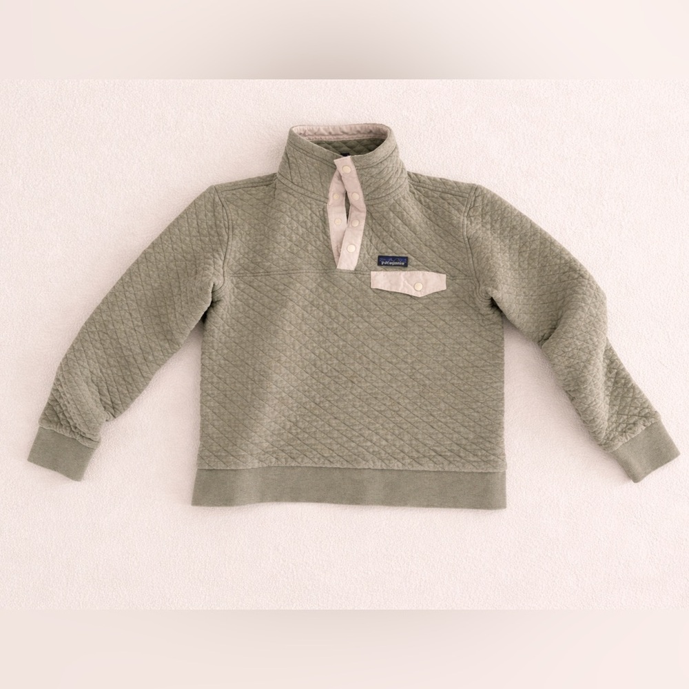 Patagonia Women’s Quilted Snap-T Pullover - Sage Green - Picture 2 of 4